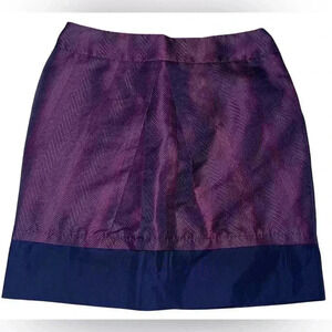 BCBG Max Azria Dark Burgundy Red Black Pleated Cocktail Party Skirt Size 10